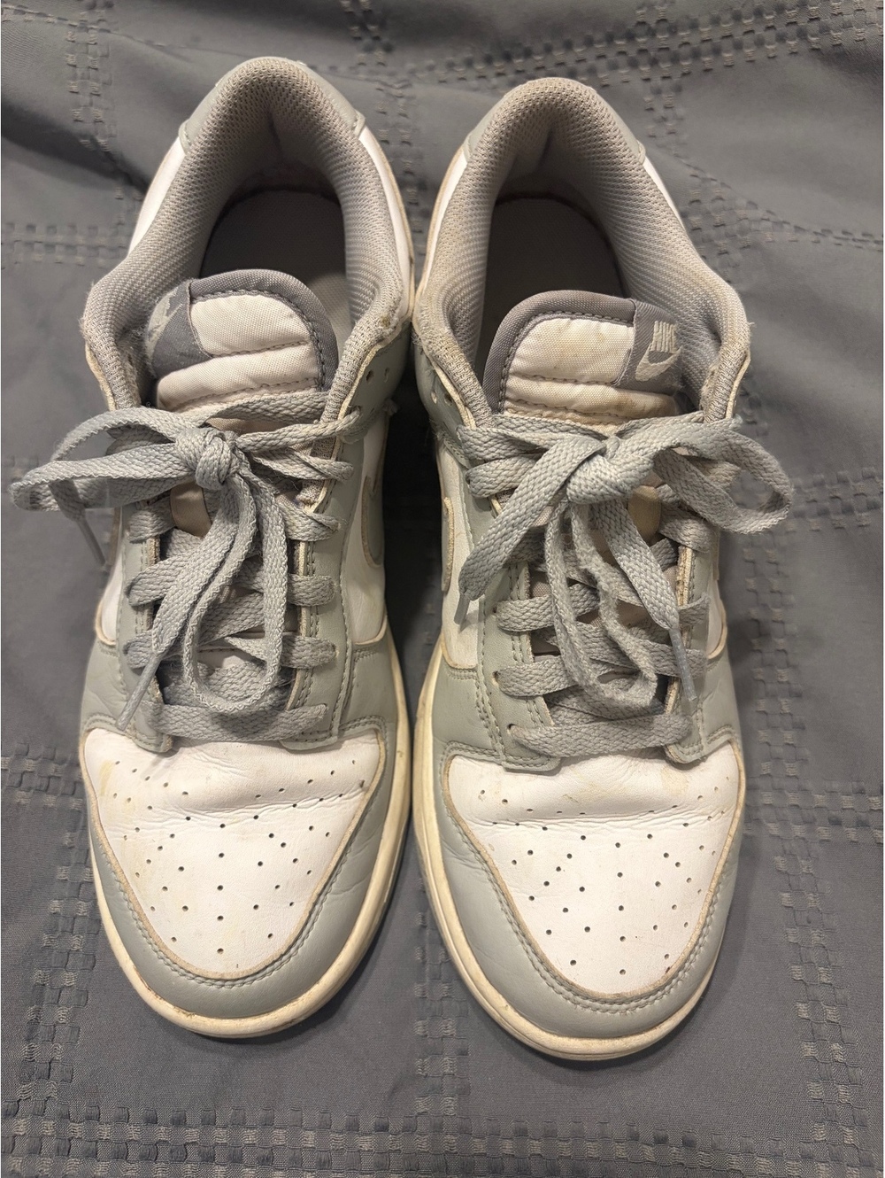 Nike Dunk Low Sneakers Size 7.5 White and Gray